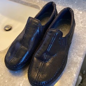 SAS Dream Moccasin Loafers Patent Snake